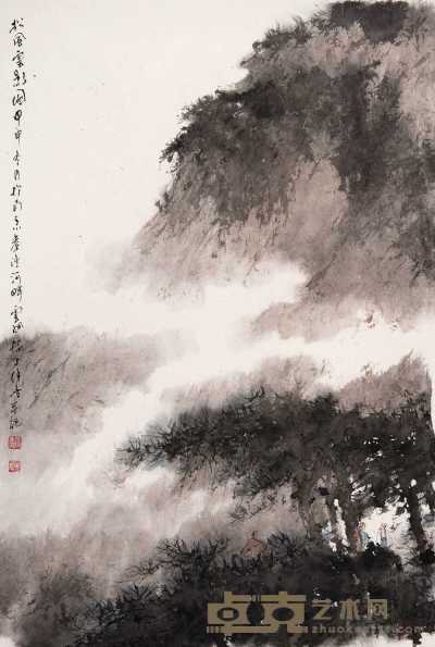 徐善 甲申（2004年）作 松风云影图 镜心 67×45cm